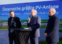 Von links: Stadtrat Peter Hanke, LH-Stellvertreter Stephan Pernkopf und Flughafen-Vorstand Julian Jäger