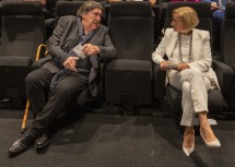 Jubilar Peter Patzak und Landeshauptfrau Johanna Mikl-Leitner im Kino im Kesselhaus. (v.l.n.r.)