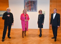 Von links nach rechts: André Heller, die finnische Sopranistin Camilla Nylund, Landeshauptfrau Johanna Mikl-Leitner und ORF-Generaldirektor Alexander Wrabetz