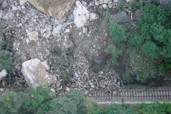 Felssturz westlich von Dürnstein