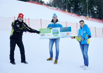 Franz Steiner (von links), Landesrat Jochen Danninger und Michaela Dorfmeister informierten über das bevorstehende Weltcup-Rennen am Semmering.