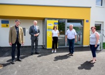 Herr Prok. Dipl-Ing. Stefan Haertl, Landesrat Martin Eichtinger, Frau Sandra Salomon, Bürgermeister Karl Gerstl und Gf. Gemeinderätin Frau Rosa Maria Wögerer