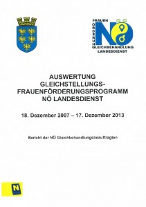 Kurzbericht Auswertung Gleichstellungs- Frauenförderungsprogramm NÖ Landesdienst 2007-2013 Broschüre