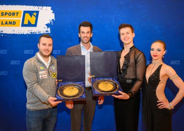 (v.l.n.r.) Patrick Solböck, LH-Stellvertreter Udo Landbauer, Tobias Schmid und Valentina Stanger