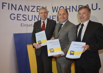Landeshauptmann-Stellvertreter Mag. Wolfgang Sobotka präsentierte gemeinsam mit den Finanzexperten Dr. Reinhard Meißl und Rudolf Stöckelmayer den Budgetvoranschlag 2013.