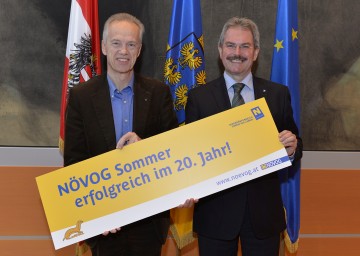 NÖVOG-Geschäftsführer Dr. Gerhard Stindl und Landesrat Mag. Karl Wilfing informierten über die erfolgreiche Saison der NÖVOG (v.l.n.r.).