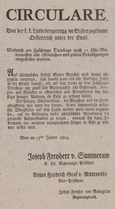 Kaiserliches Patent vom 17. Jänner 1804