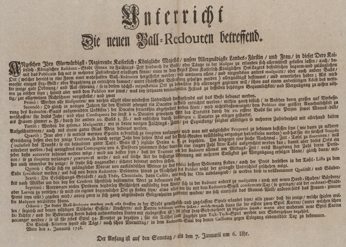 Kaiserliches Patent 1748 01 02