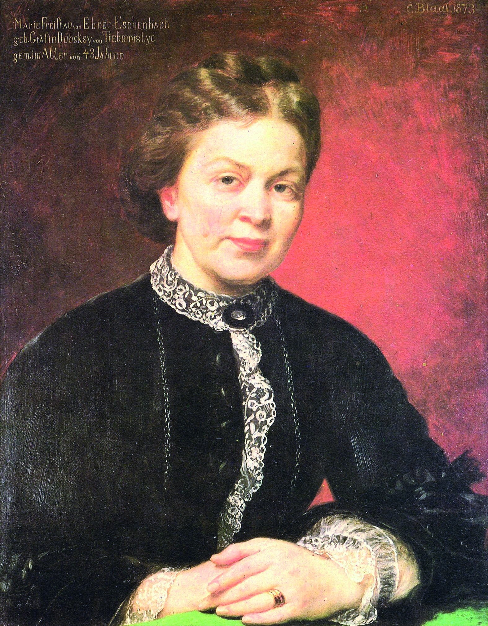 Marie von Ebner-Eschenbach: Gemälde von Carl von Blaas