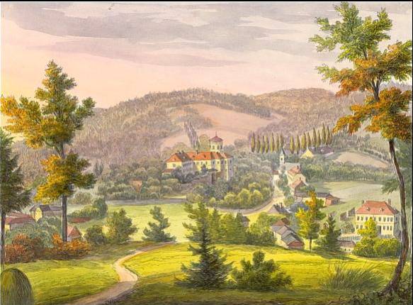 Ludwig Seitle: Schloss W ald (Gemeinde Pyhra, Bezirk St. Pölten), ca. 1860