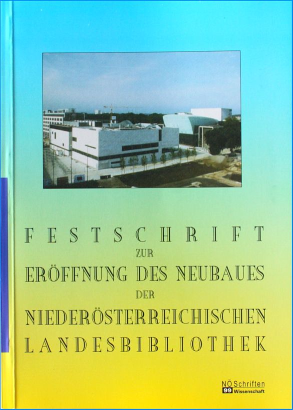 Titelbild der Festschrift zur Eröffnung des Neubaus