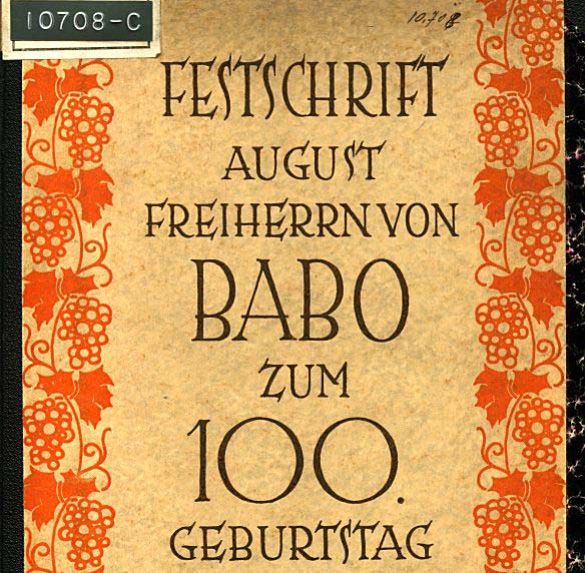 Titelbild der Festschrift zum 100. Geburtstag
