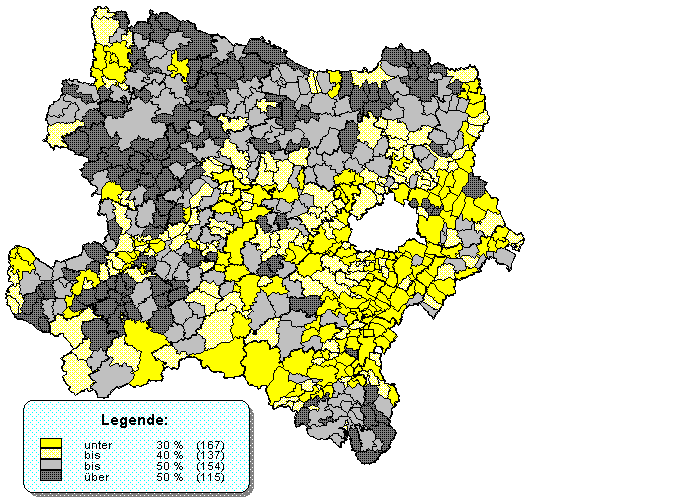 N-Karte Hchste/Geringste Stimmenanteile VP
