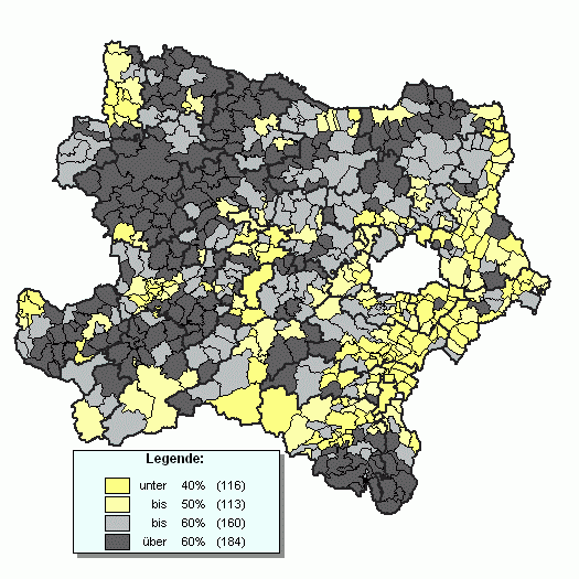 N-Karte Hchste/Geringste Stimmenanteile VP