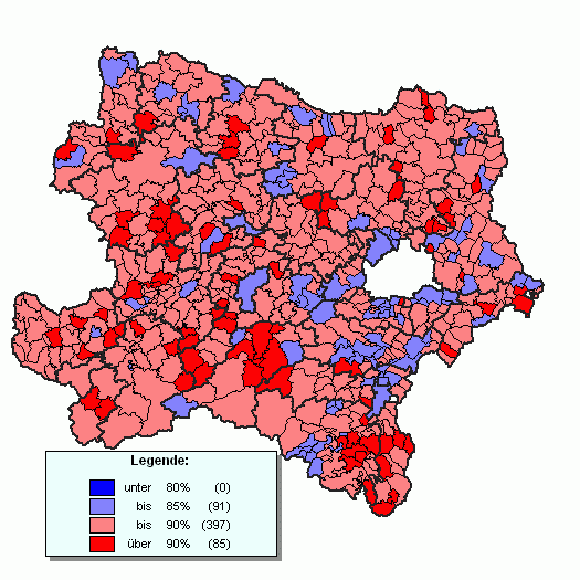 N-Karte Hchste/Geringste Wahlbeteiligung 