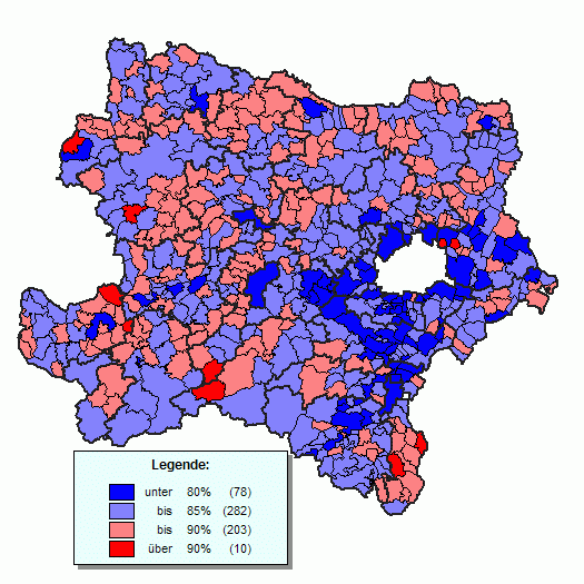 N-Karte Hchste/Geringste Wahlbeteiligung 