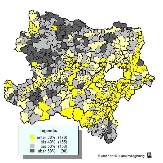N-Karte Hchste/Geringste Stimmenanteile VP