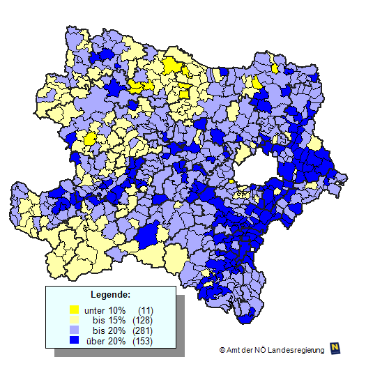 N-Karte Hchste/Geringste Stimmenanteile FP