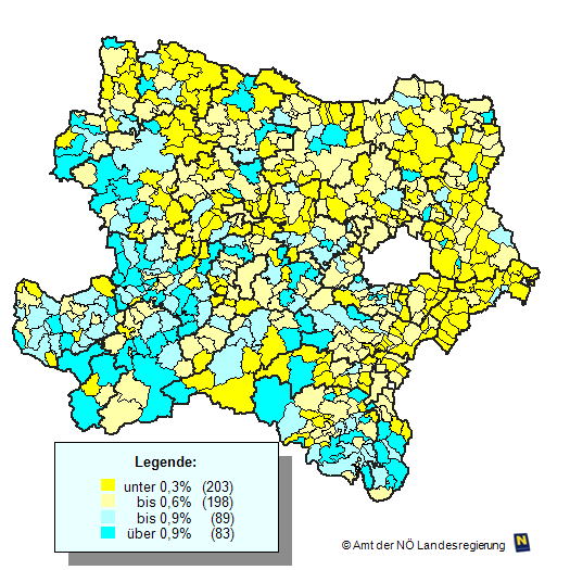 N-Karte Hchste/Geringste Stimmenanteile DC