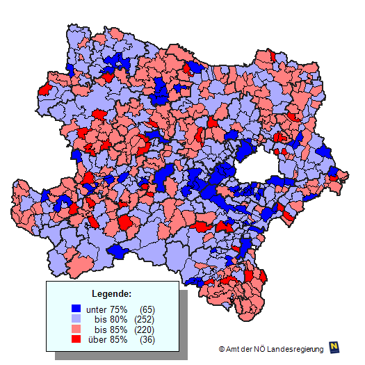 N-Karte Hchste/Geringste Wahlbeteiligung 