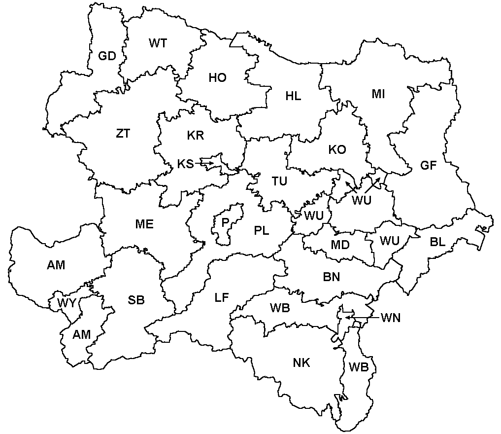 Bezirke in Nieder�sterreich